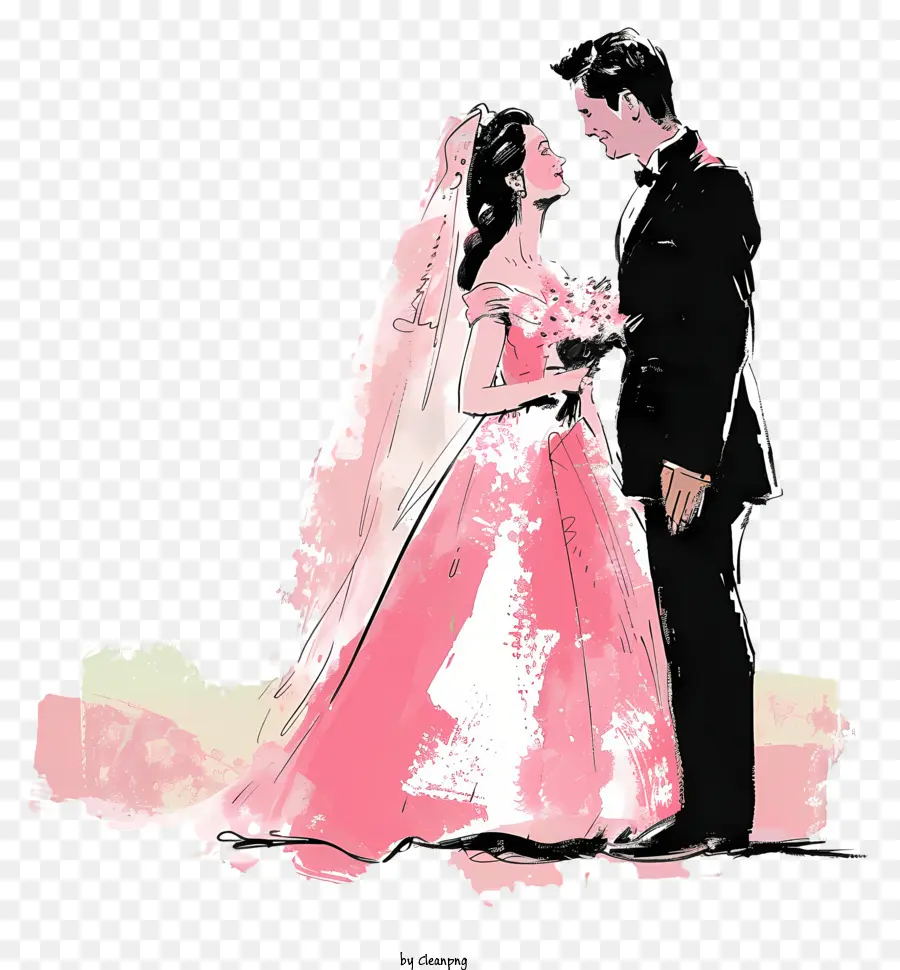 жених и невеста，Свадебная живопись PNG