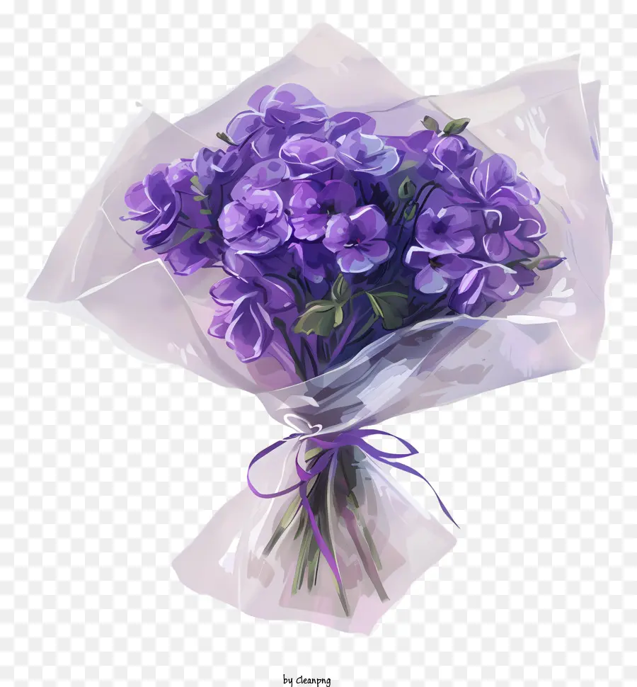 фиолетовый букет，фиолетовые цветы PNG