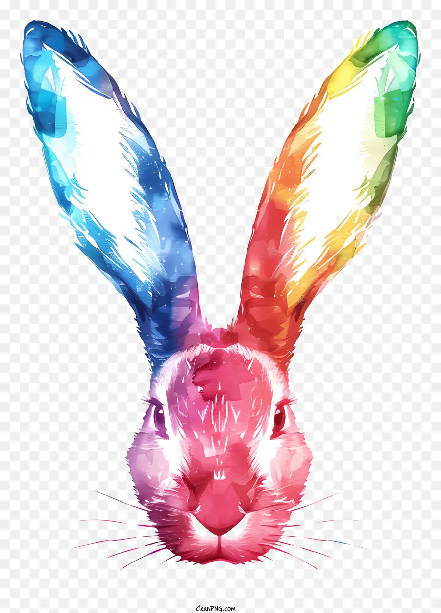 заячьи уши，Радужный кролик PNG