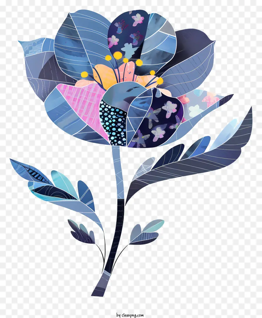 цветок，Голубой цветок PNG