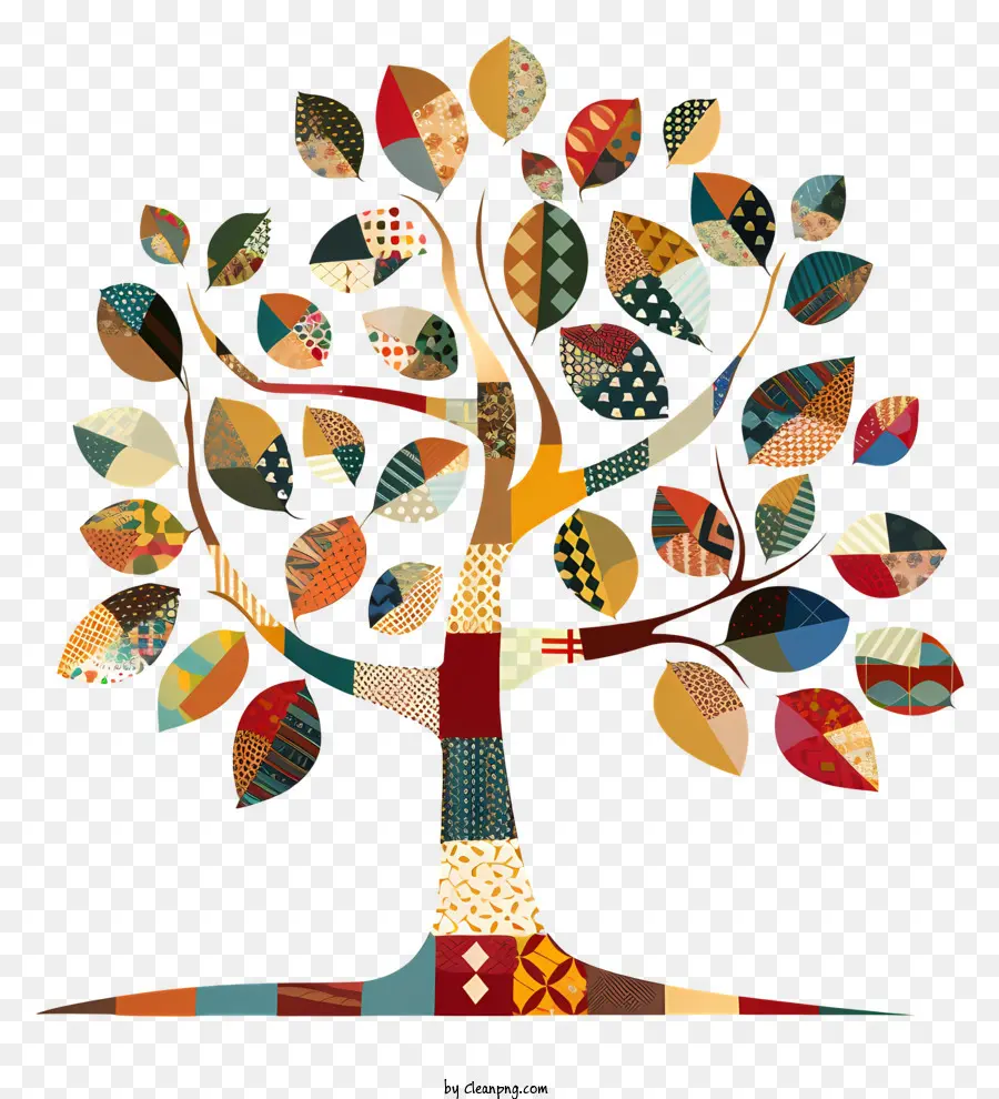Дерево，Мозаичное дерево PNG