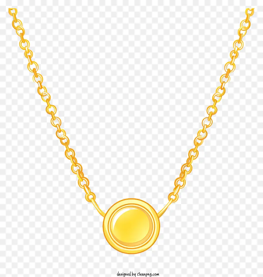Простое ожерелье，Желтое Золото Ожерелье PNG