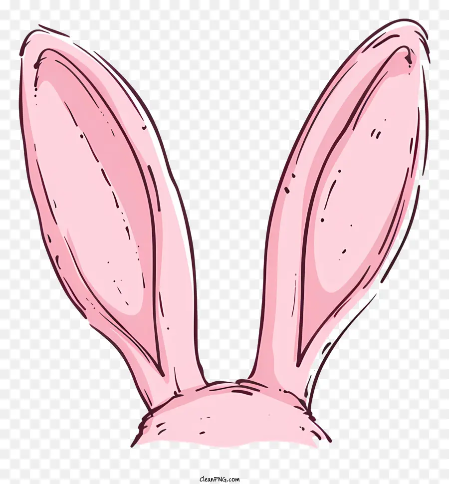 заячьи уши，Розовые уши кролика PNG