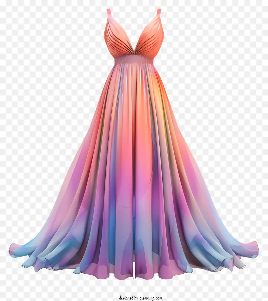 Макси платье，красочное платье PNG