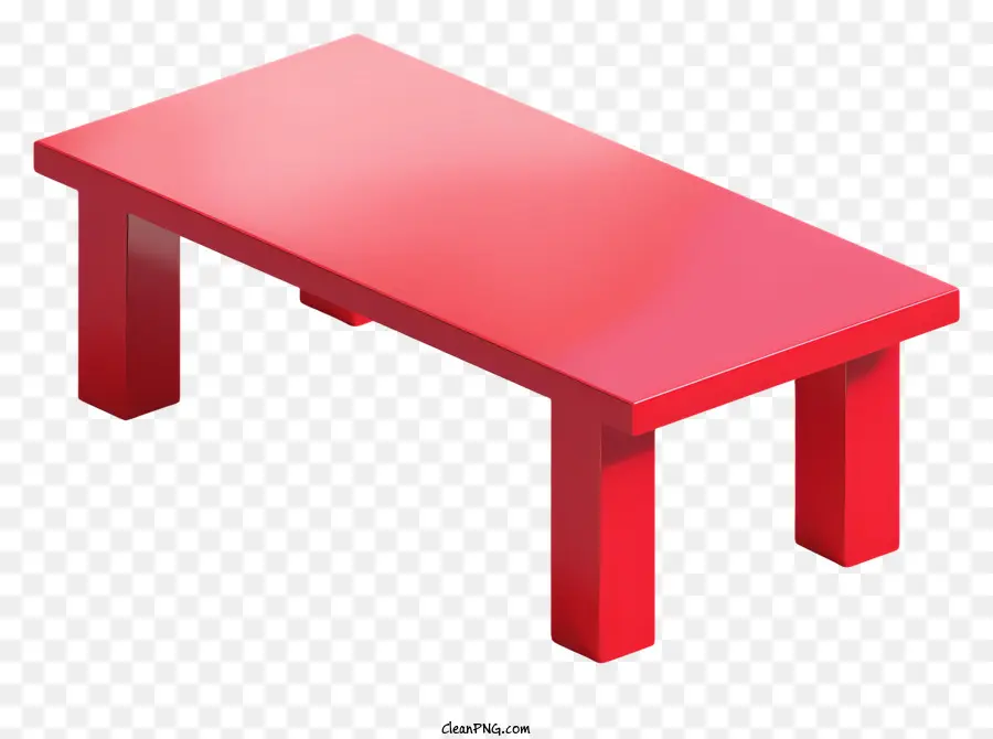 красный стол，Прозрачная мебель PNG