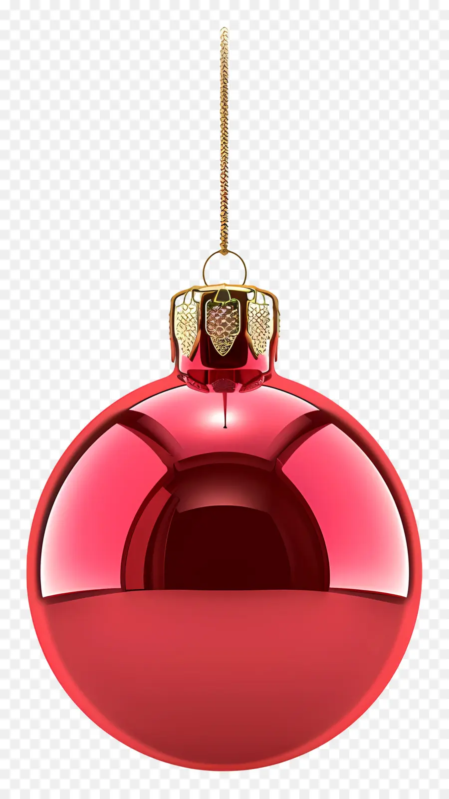 Рождественские украшения，красный орнамент PNG