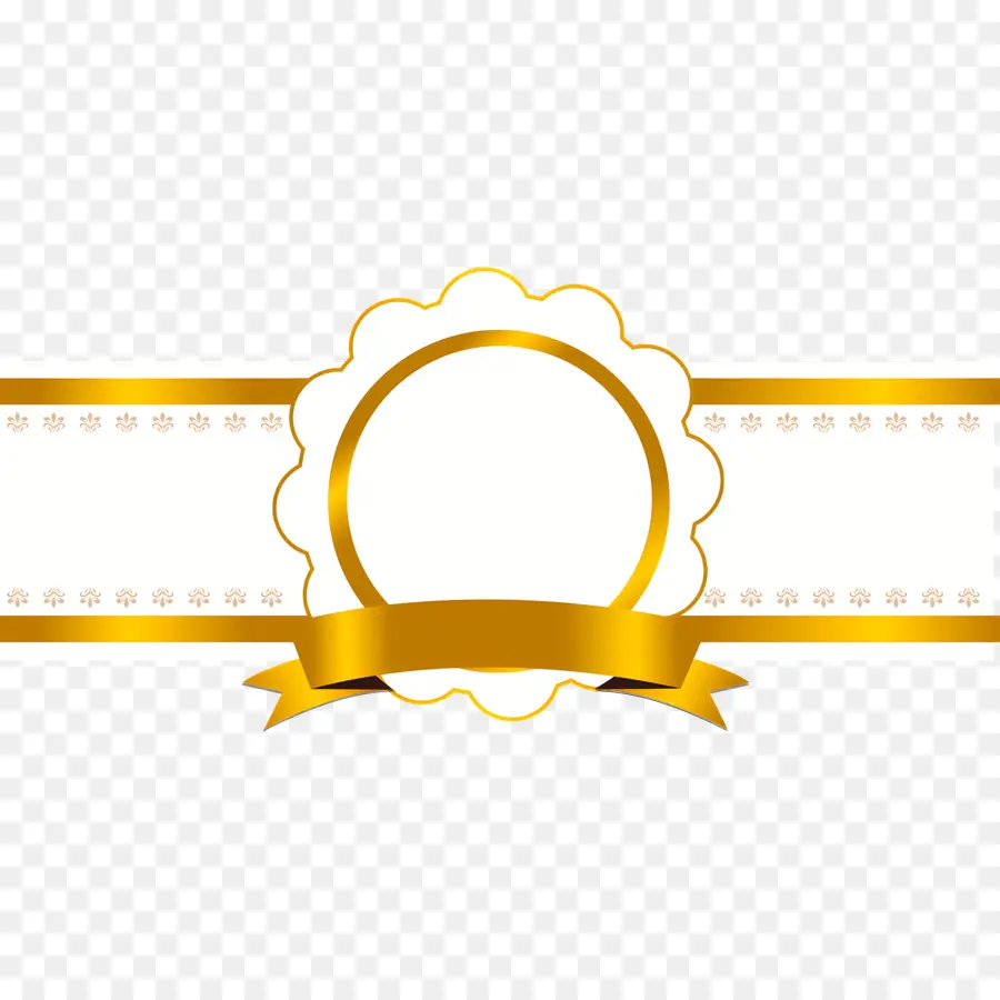 баннер，золотой лентой PNG