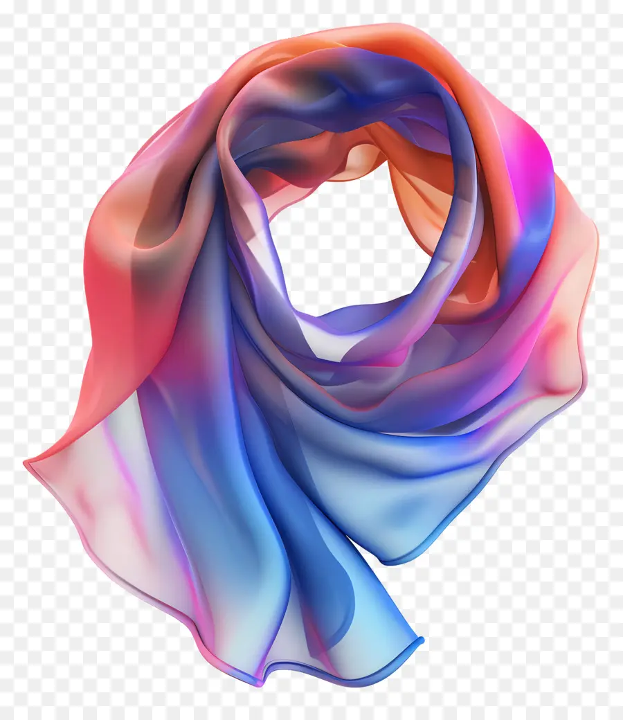 Шарф，разноцветный шелковый платок PNG