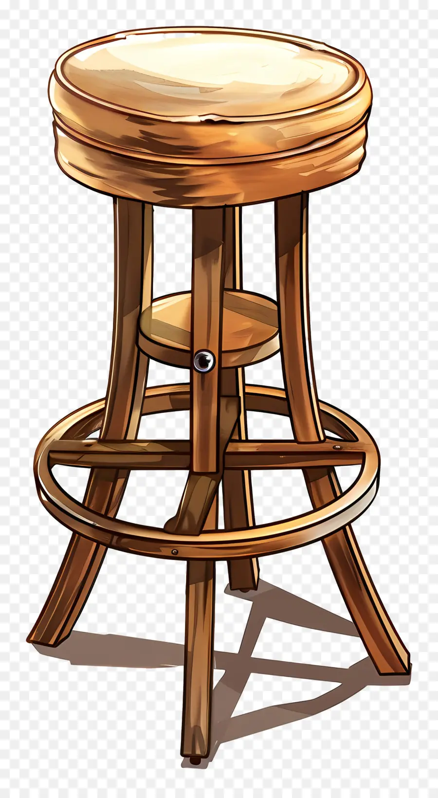 Высокий бар стул，деревянная табуретка адвокатского сословия PNG