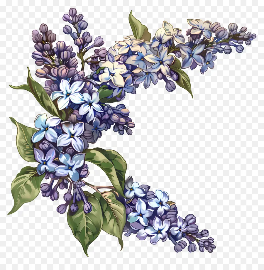 сиреневые цветы，Синие сирень PNG