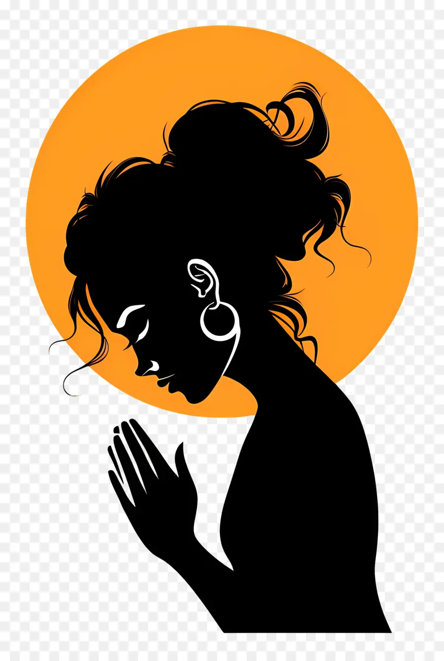 День молитвы，Женщина PNG