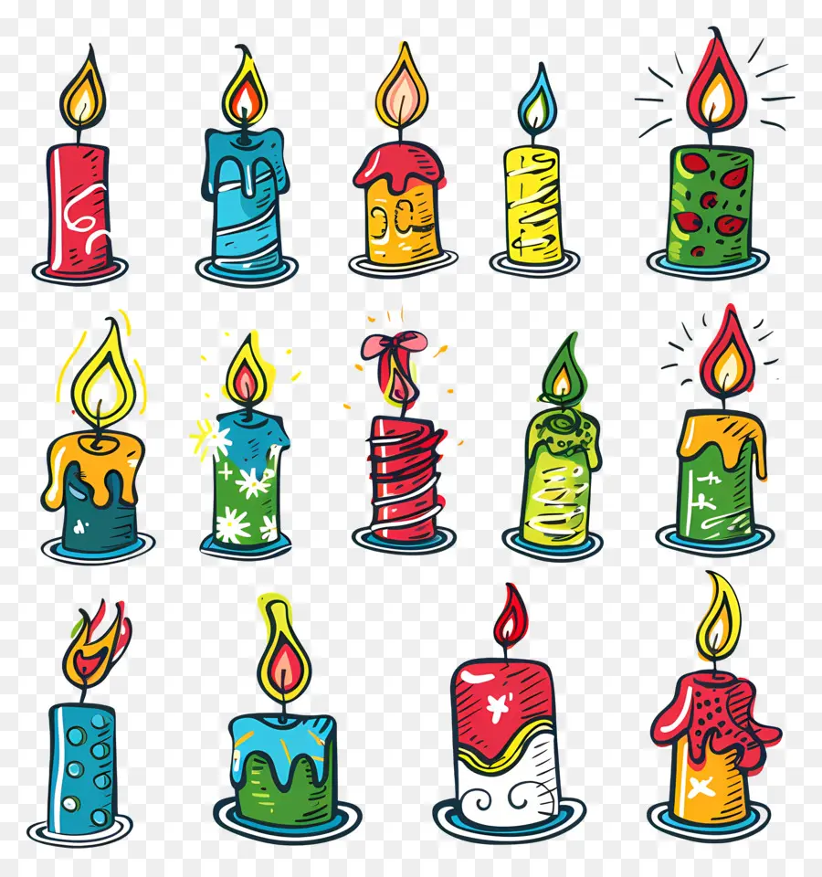 рождественские свечи，горящие свечи PNG