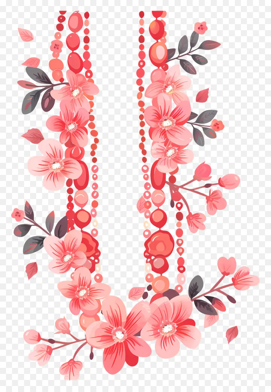 Свадебная цветочная мала，Розовые цветы PNG