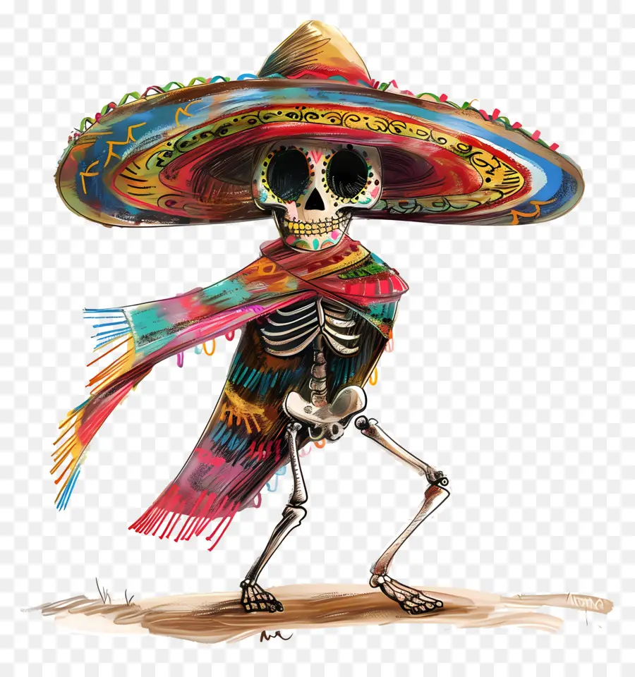 Пять Мая，Мексиканский скелет PNG