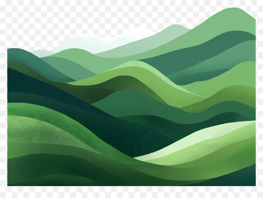 зеленые холмы，панорамный вид PNG