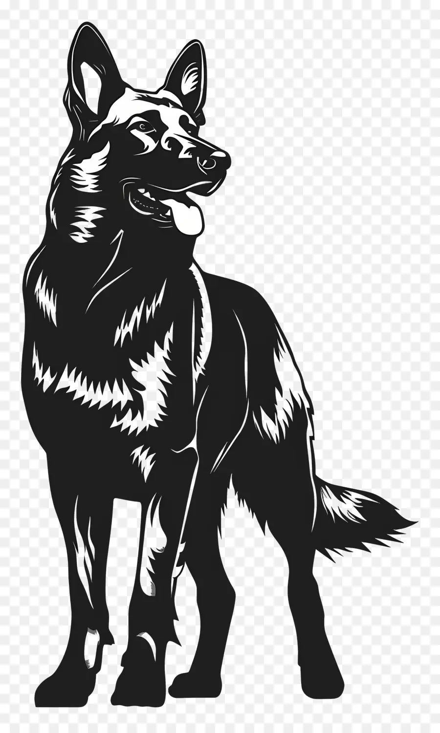 силуэт собаки，German Shepherd PNG