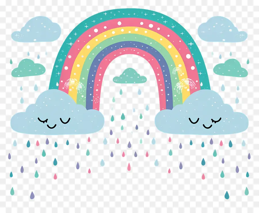 радуга и дождь，Радуга PNG