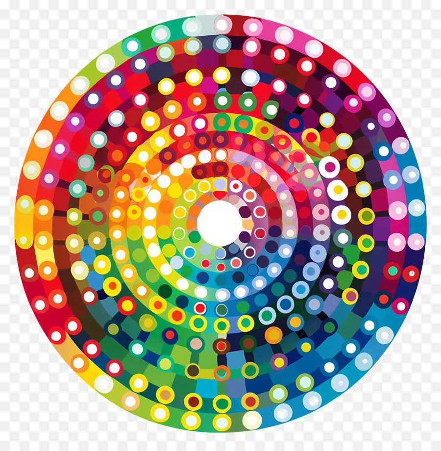 Цветный круг，геометрический дизайн PNG