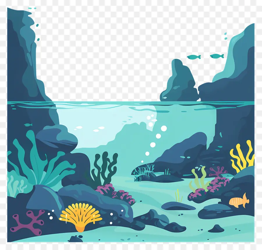 океанский фон，подводный PNG