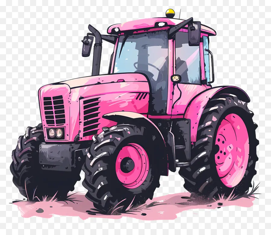 Traktör，розовый трактор PNG
