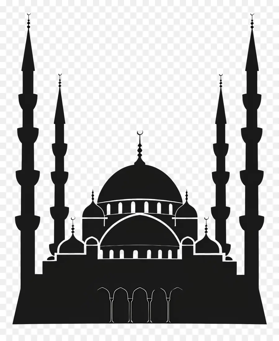 силуэт мечети，Мечеть PNG