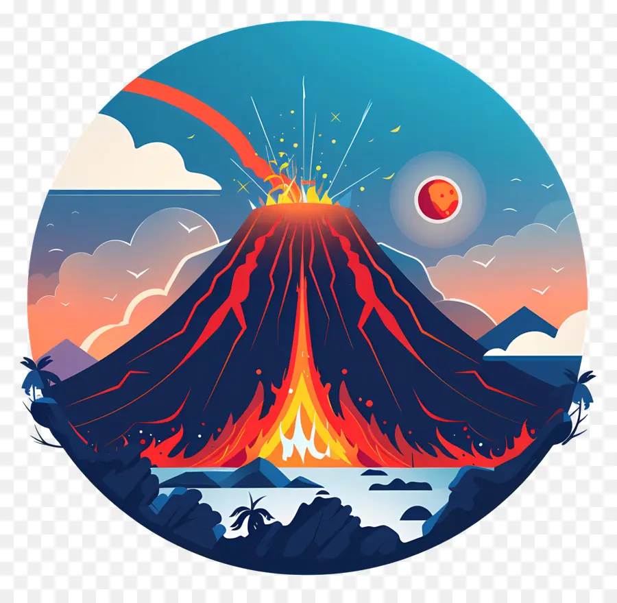 вулкан，Volcanic Eruption PNG