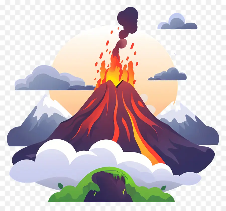 вулкан，извержение PNG