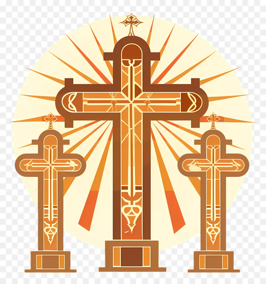 Православная Страстная пятница，Кресты PNG