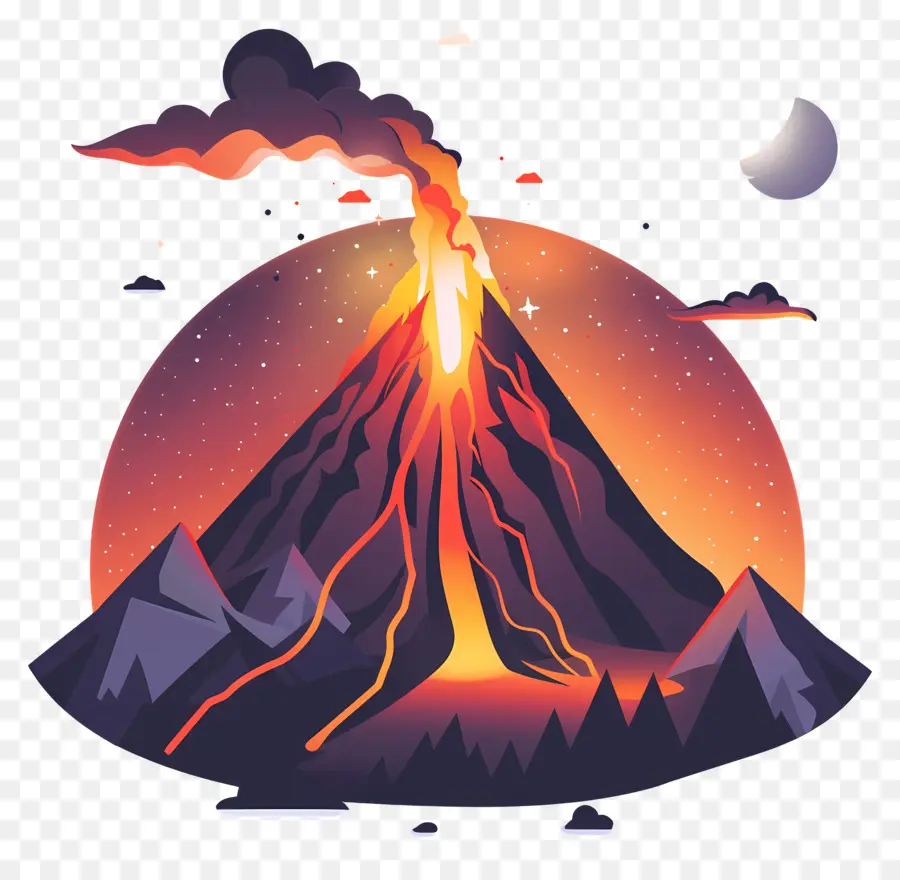 вулкан，Лава PNG