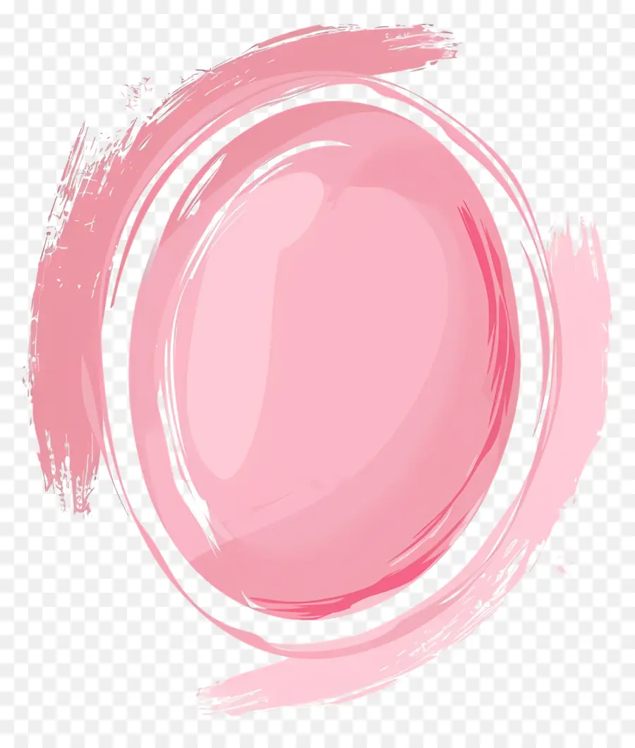 овальная рамка，розовый PNG
