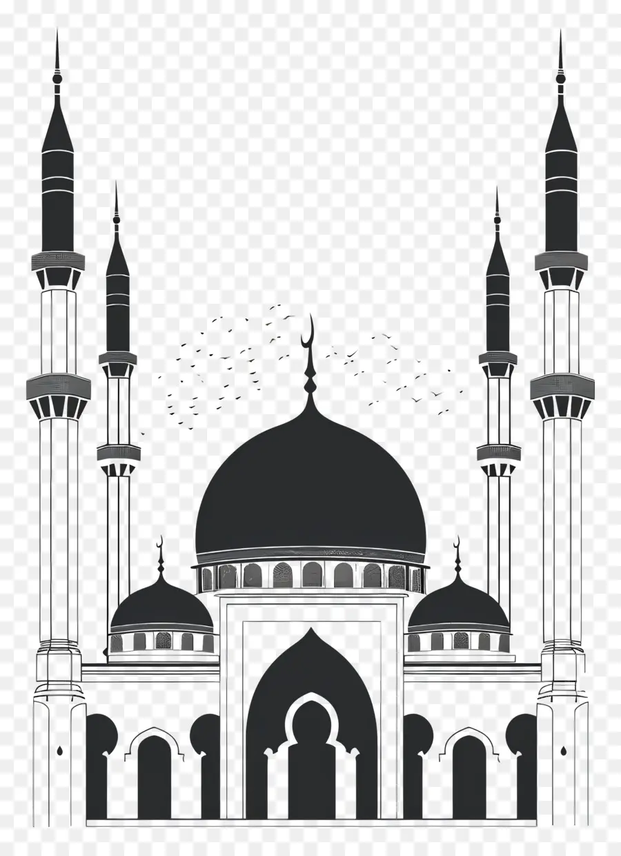 силуэт мечети，Мечеть PNG