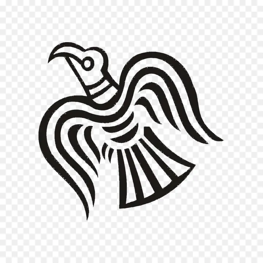 Логотип воронов，силуэт птицы PNG