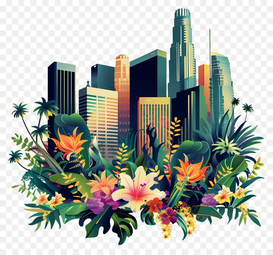 Лос Анджелес，городской пейзаж PNG