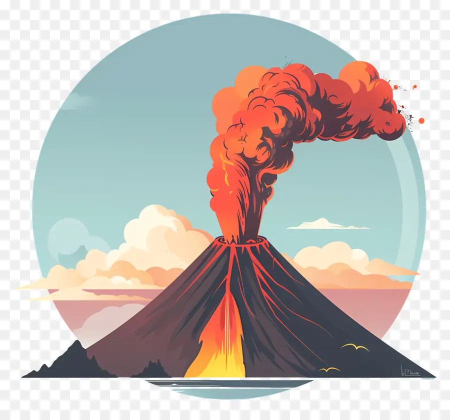 вулкан，Volcano Eruption PNG