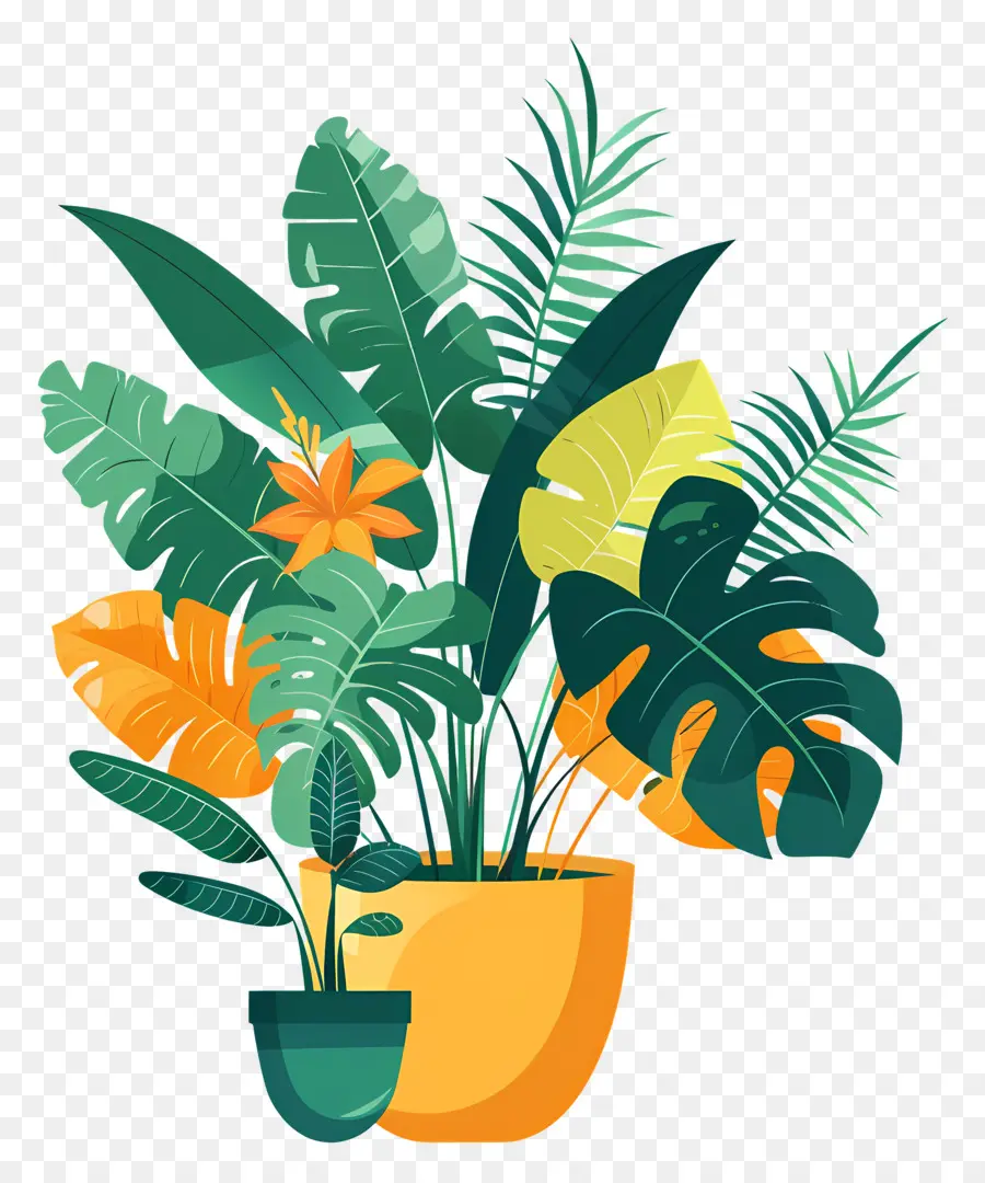 пышные растения，иллюстрации шаржа PNG