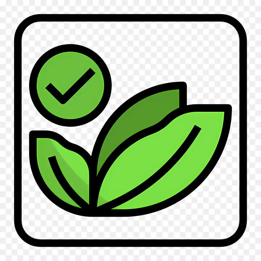 вегетарианские символ，зеленый лист PNG