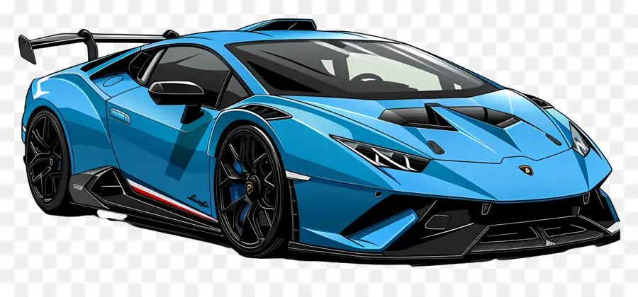 Lamborghini Hurakain Satho，синий спортивный автомобиль PNG