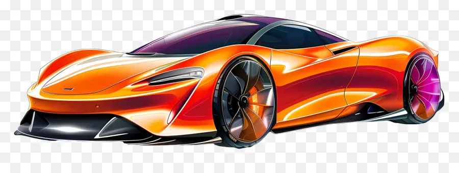 Макларен Speedtail，оранжевый автомобиль PNG