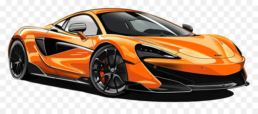 Артура Макларе，оранжевый автомобиль PNG