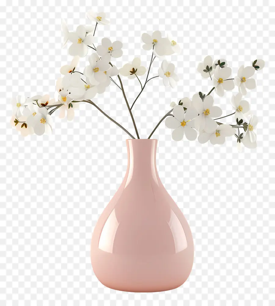 Ваза с цветами，Розовая ваза PNG