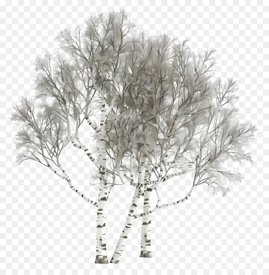 береза，деревья PNG
