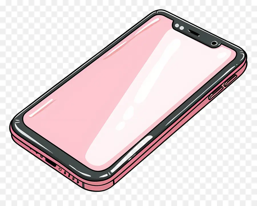 Смартфон，розовый PNG