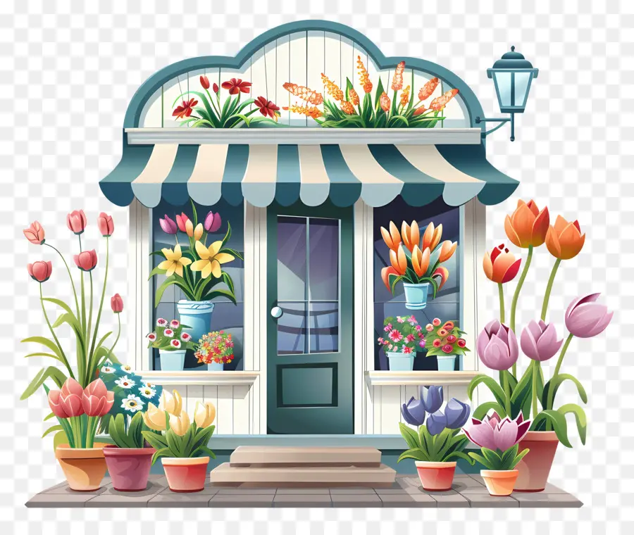 Весенний магазин цветов，Цветочный магазин PNG