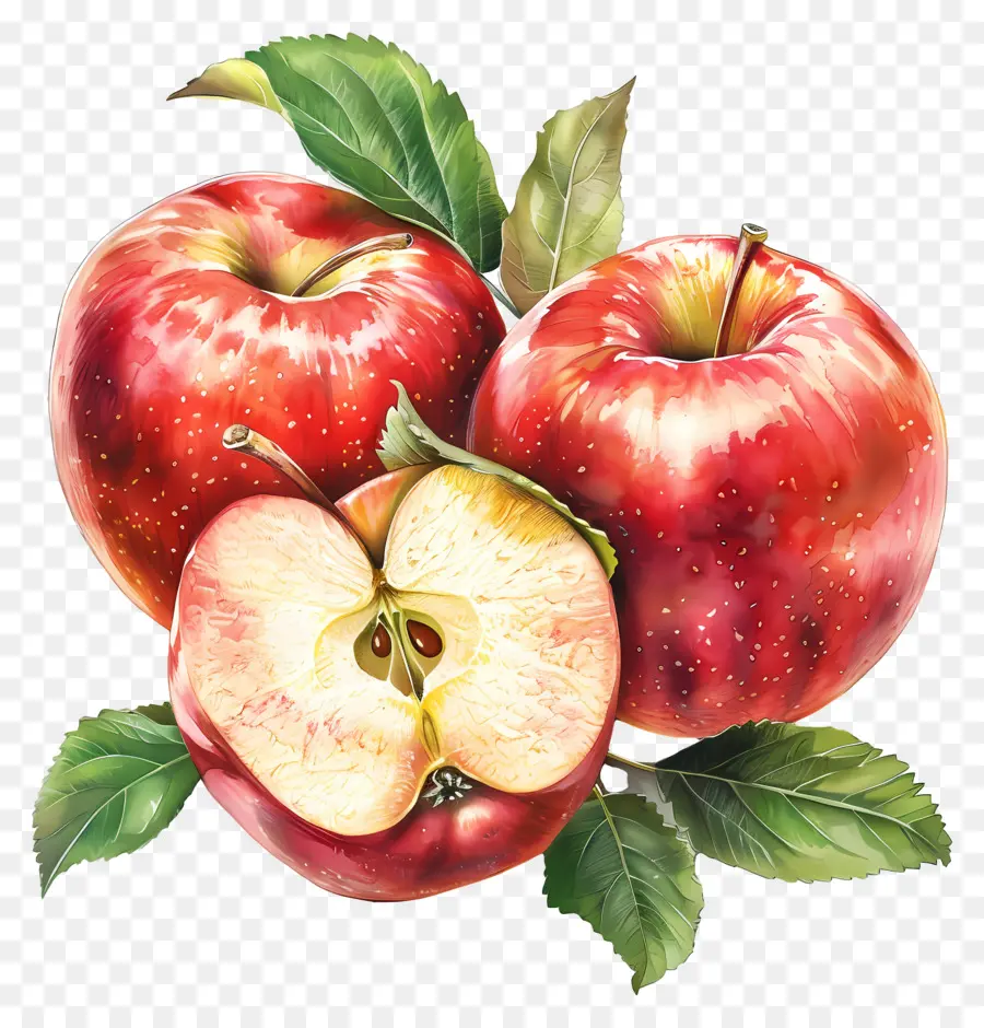 Гала яблоки，красные яблоки PNG
