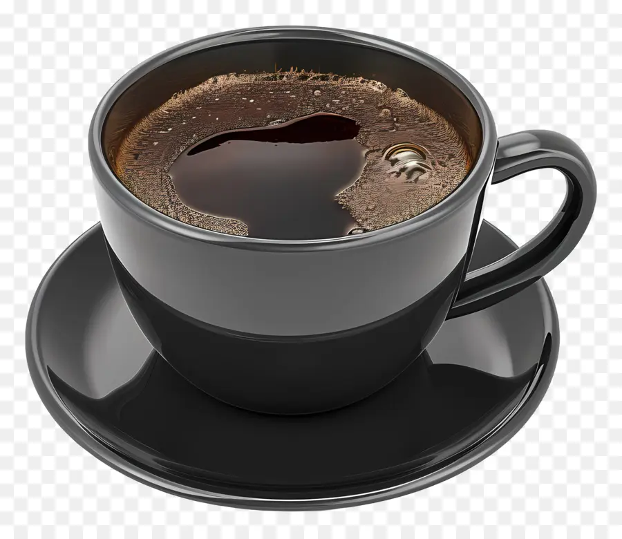 кофе，Черная чашка PNG
