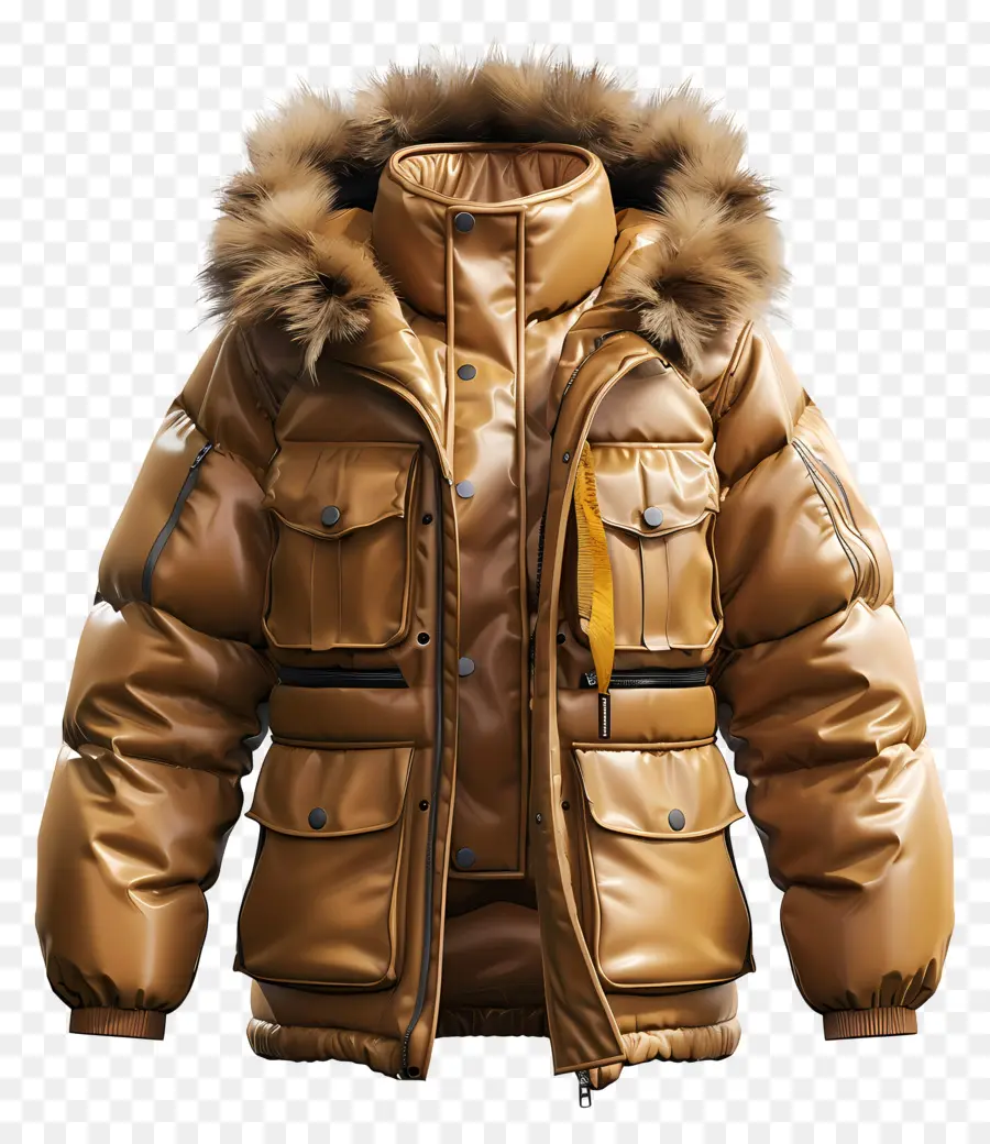зимняя куртка，Мех подкладной Parka PNG