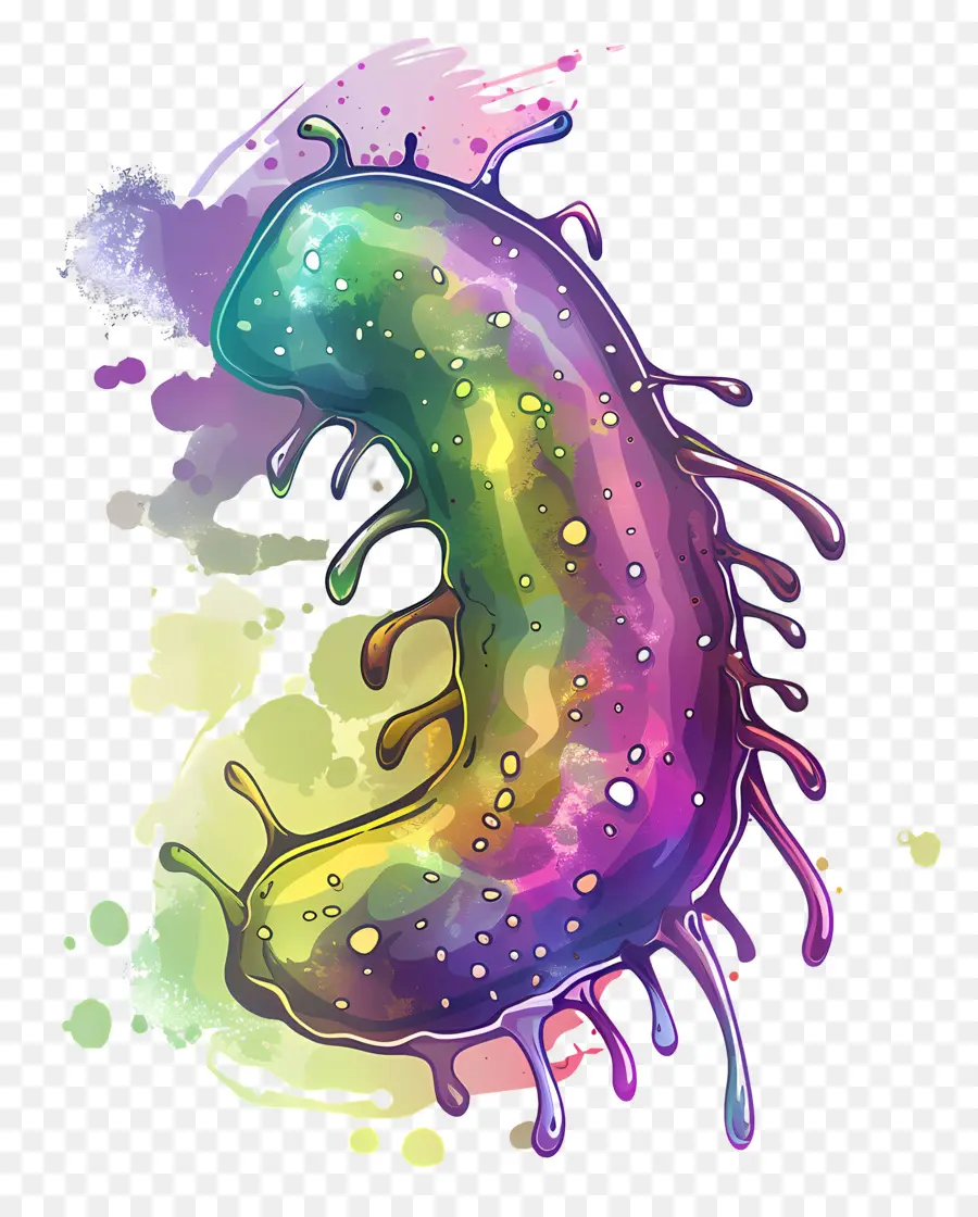 бактерия，мультипликационное существо PNG