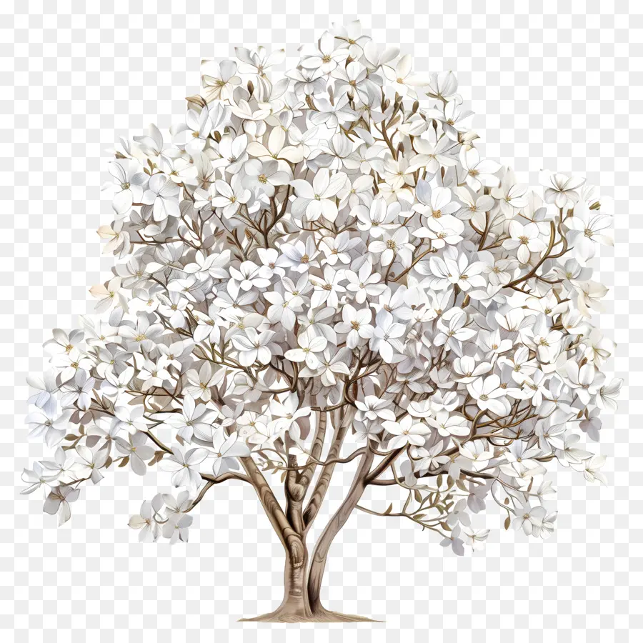 Дерево кизила，белое дерево PNG