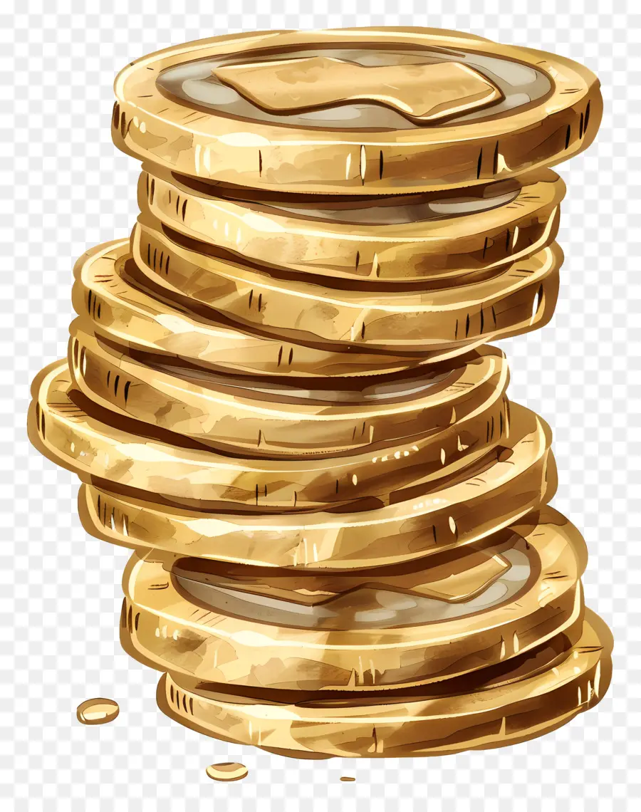 Стоп монет，золотые монеты PNG