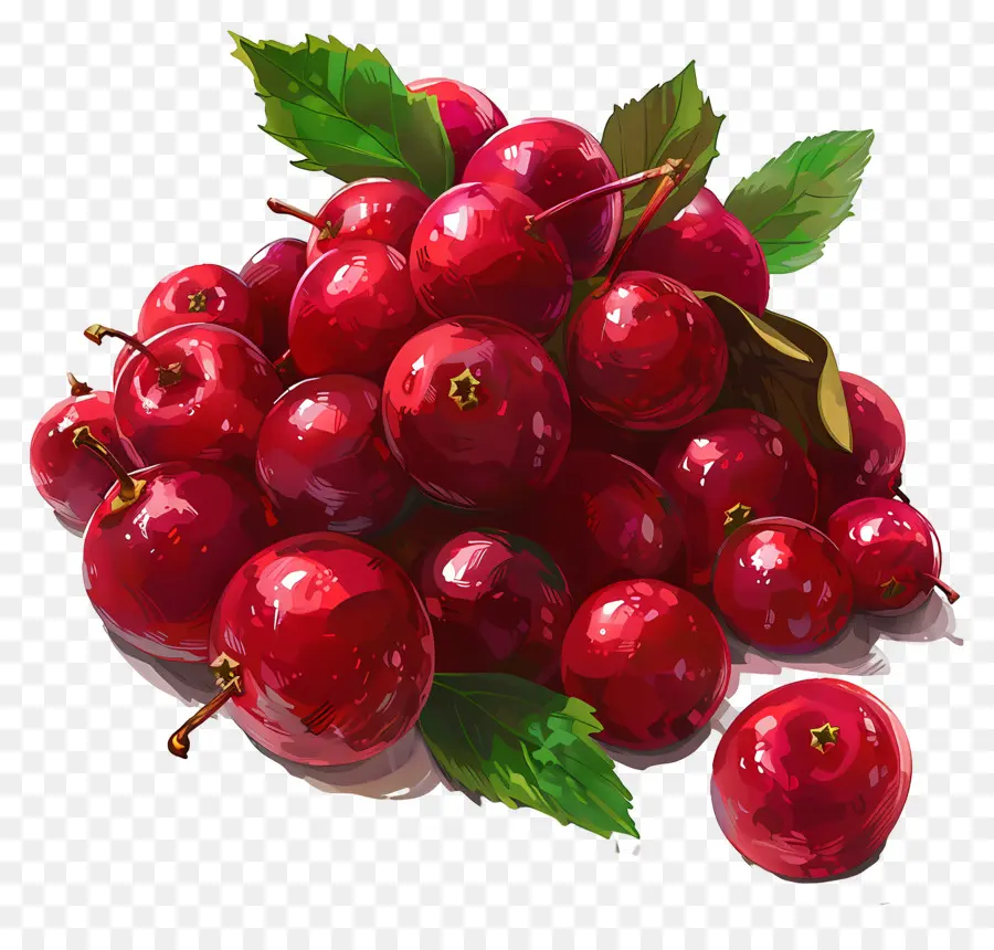 Cranberries，красная вишня PNG
